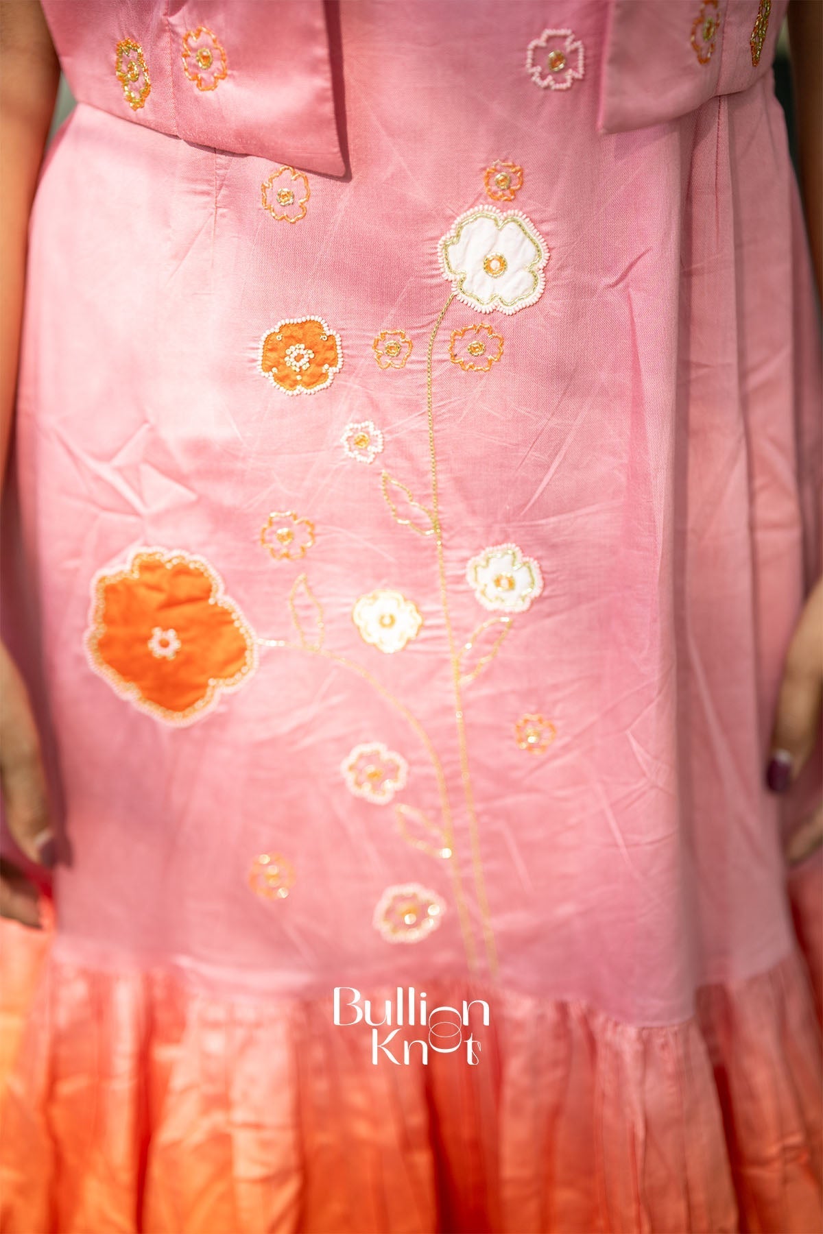 Daisy Pink Chanderi Midi Dress with Jacket