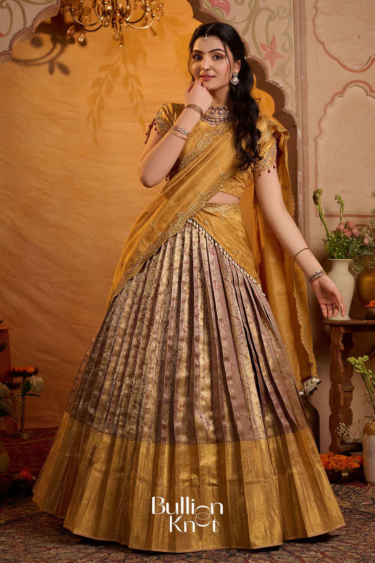 Can Can Skirt + Hemanjali Banarasi Silk Lehenga Bundle