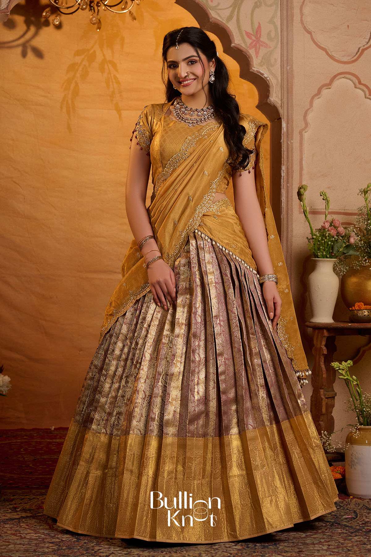 Can Can Skirt + Hemanjali Banarasi Silk Lehenga Bundle