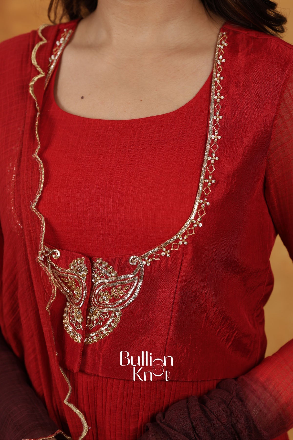Aalaya Red Dress with Jacket for Ethnic Elegance